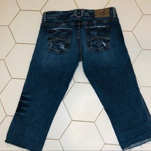Armani exchange distressed capris